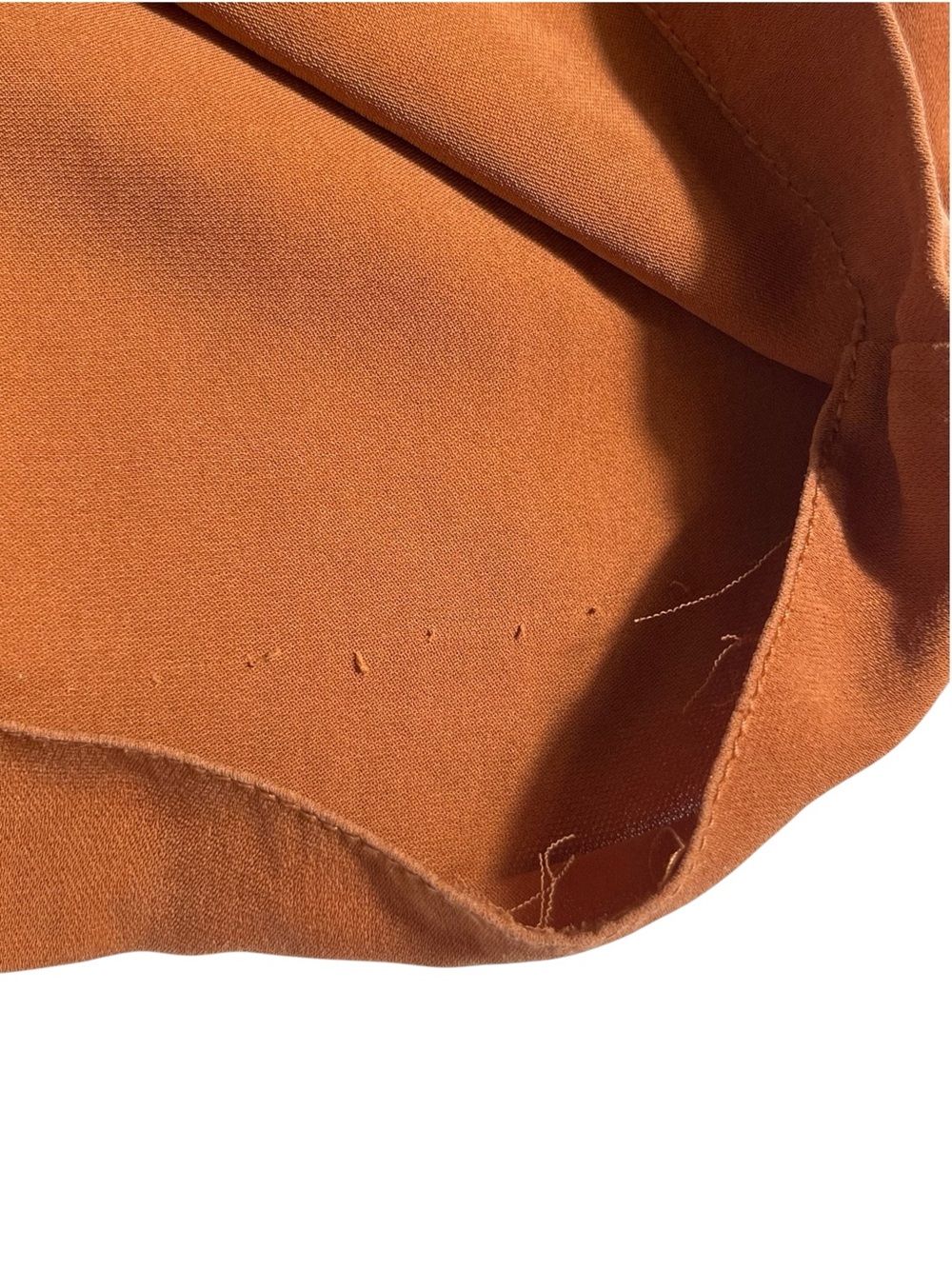 100% Silk Rust Brown Hidden Button Blouse Katherine Kelly Collection Size 6 - Picture 6 of 10